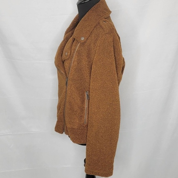 MAX Studio Brown sherpa moto jacket - Picture 16 of 16